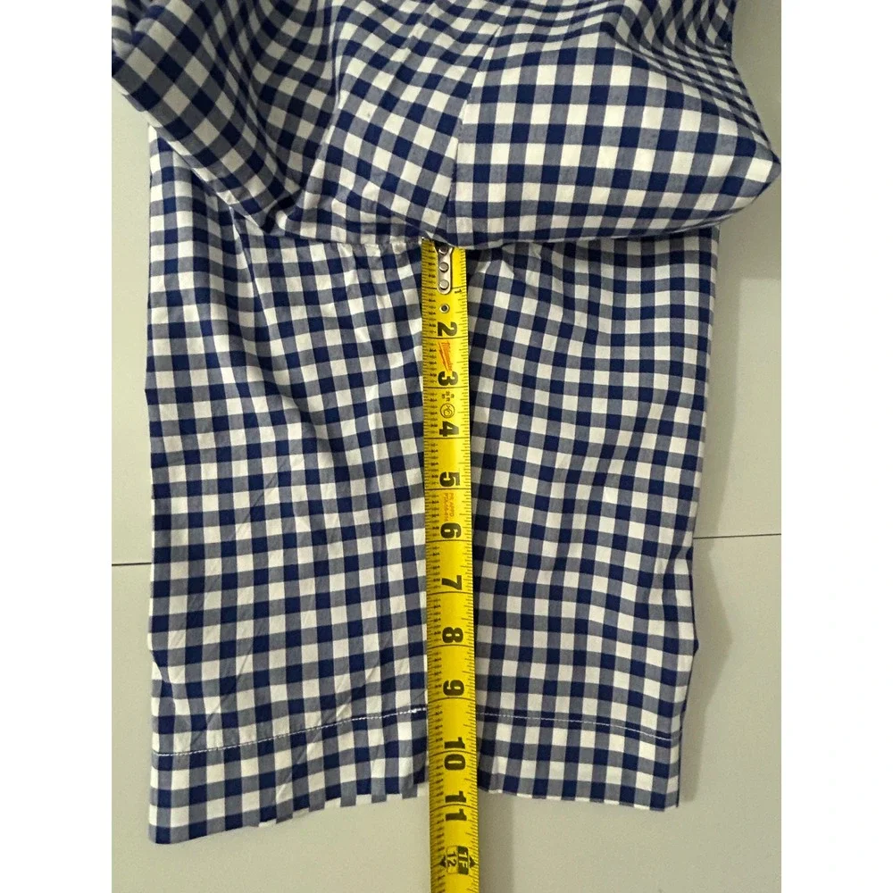 Polo Ralph Lauren Mens Gingham Shorts Navy Blue White Check Cotton Size‎ 33 NEW